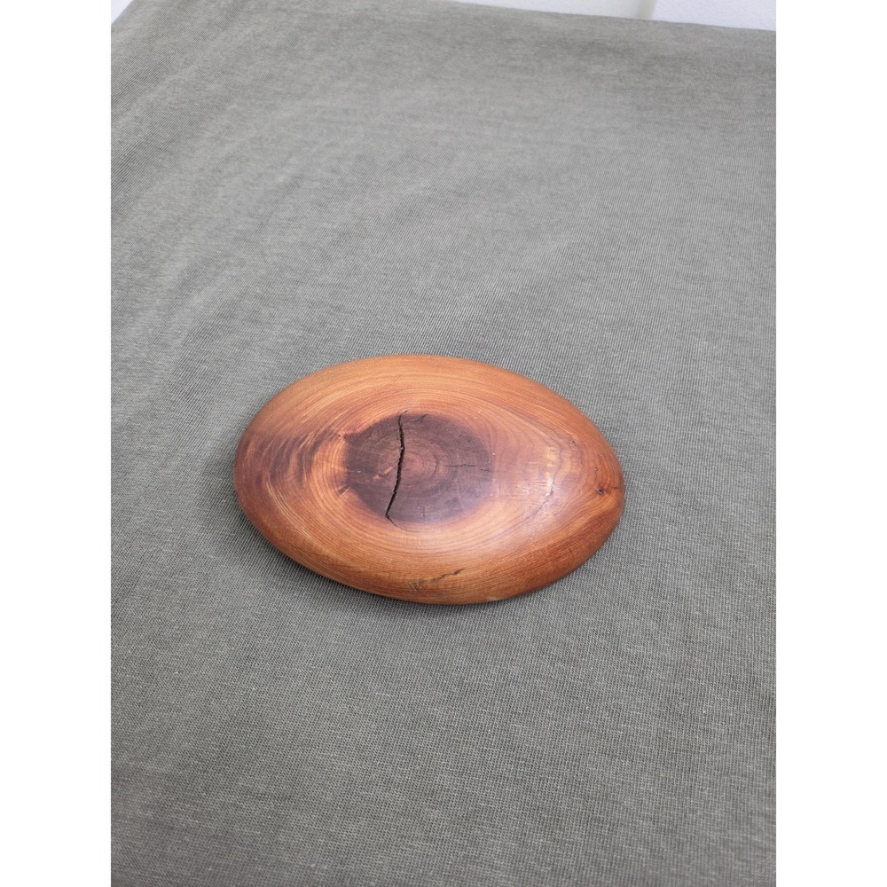 Vintage Red Cedar Wood Belt Buckle Handcrafted Natural Knot